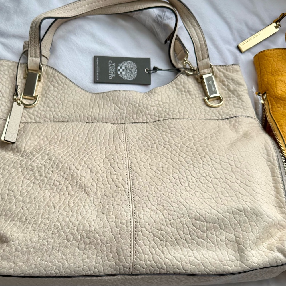 Vince Camuto Leather Handbag or laptop/iPad bag, Ivory